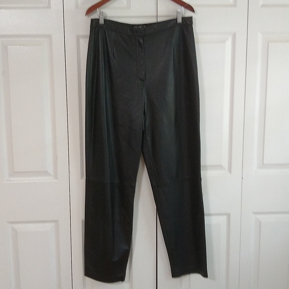 Real Leather pants straight leg pants size 16